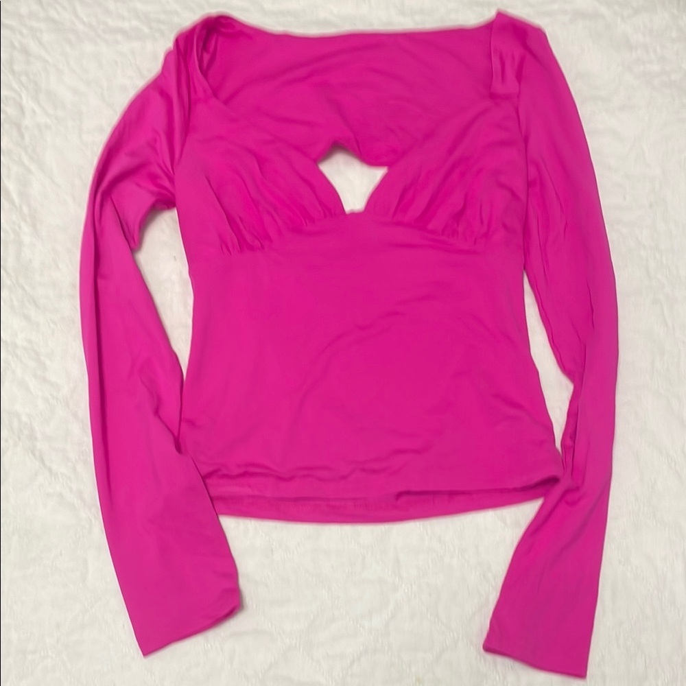Women's Pink Long Sleeve Top